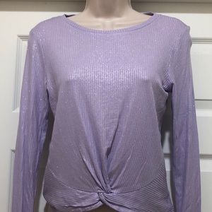 NWOT Planet Gold Lilac/Silver Top Size S